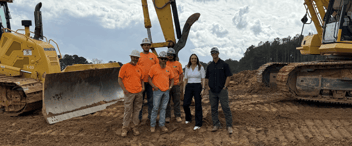 Civil CFO on site with a heavy civil customer