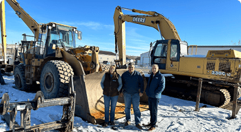 Construction company owner reviewing job site with Civil CFO
