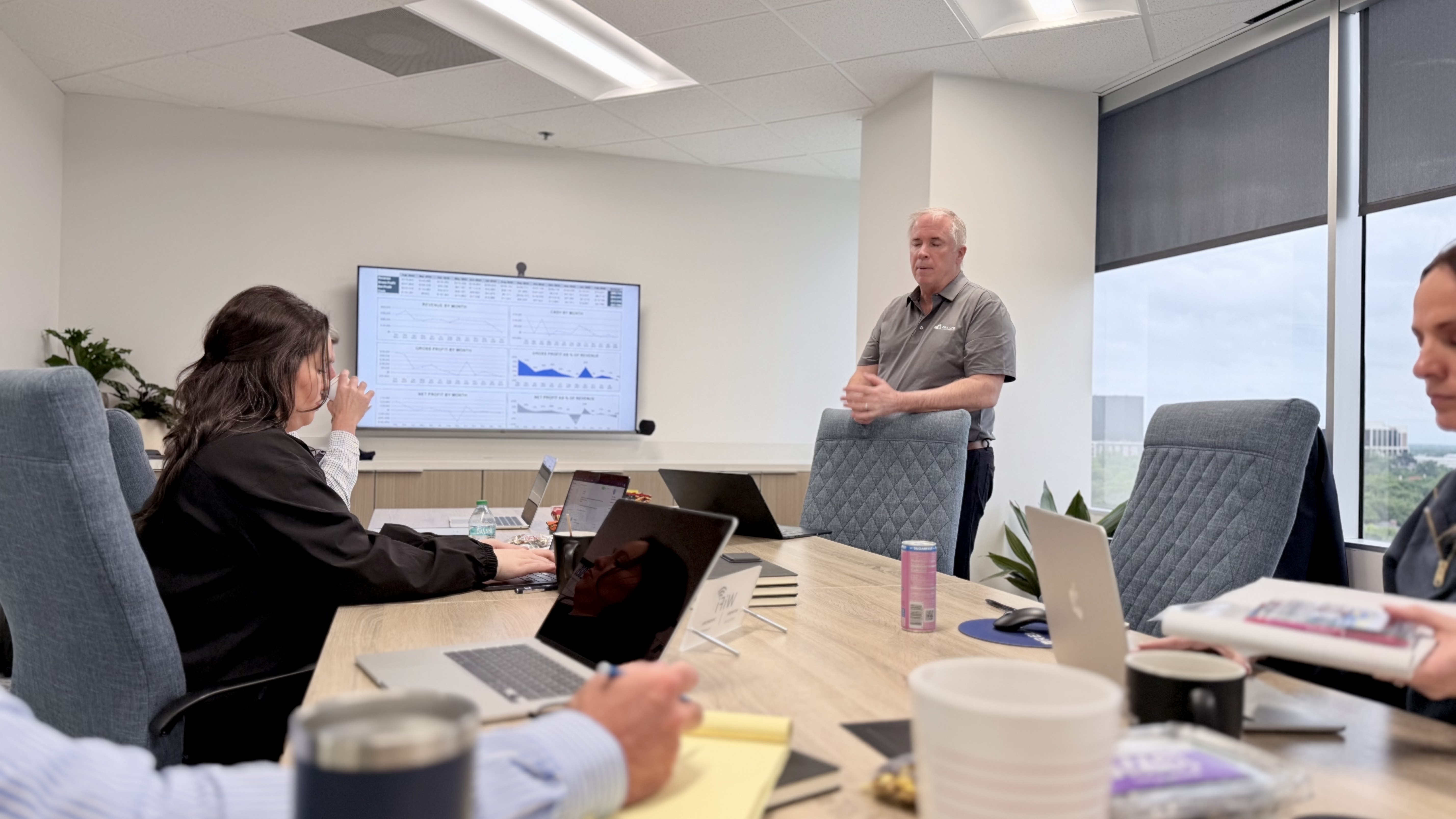 Civil CFO team reviews financials for a client