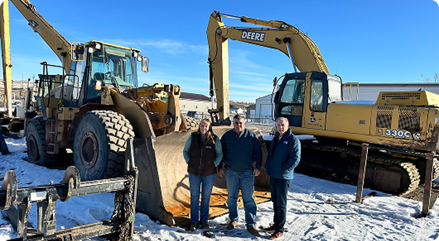 Construction company owner reviewing job site with Civil CFO